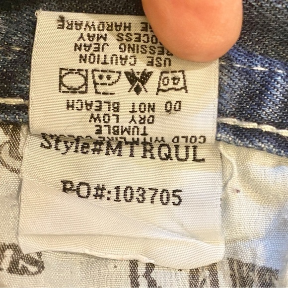 B. Tuff 28x30 Torque Mens Cowboy Bootcut Jeans (Tag 28x32) Embroidered Distress - Picture 11 of 13